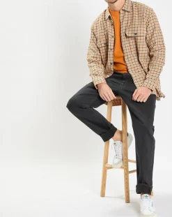 Homme Marc O'Polo Surchemise 100% Coton Bio Relaxed Fit à carreaux vert/orange