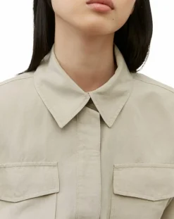 Femme Marc O'Polo Surchemise Ceinturée en Lin mélangé beige clair