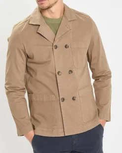 Homme Marc O'Polo Surchemise Croisée Coton Organic camel