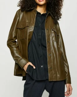 Femme Esprit Surchemise décontractée Army kaki