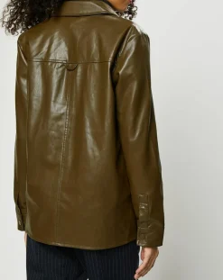 Femme Esprit Surchemise décontractée Army kaki