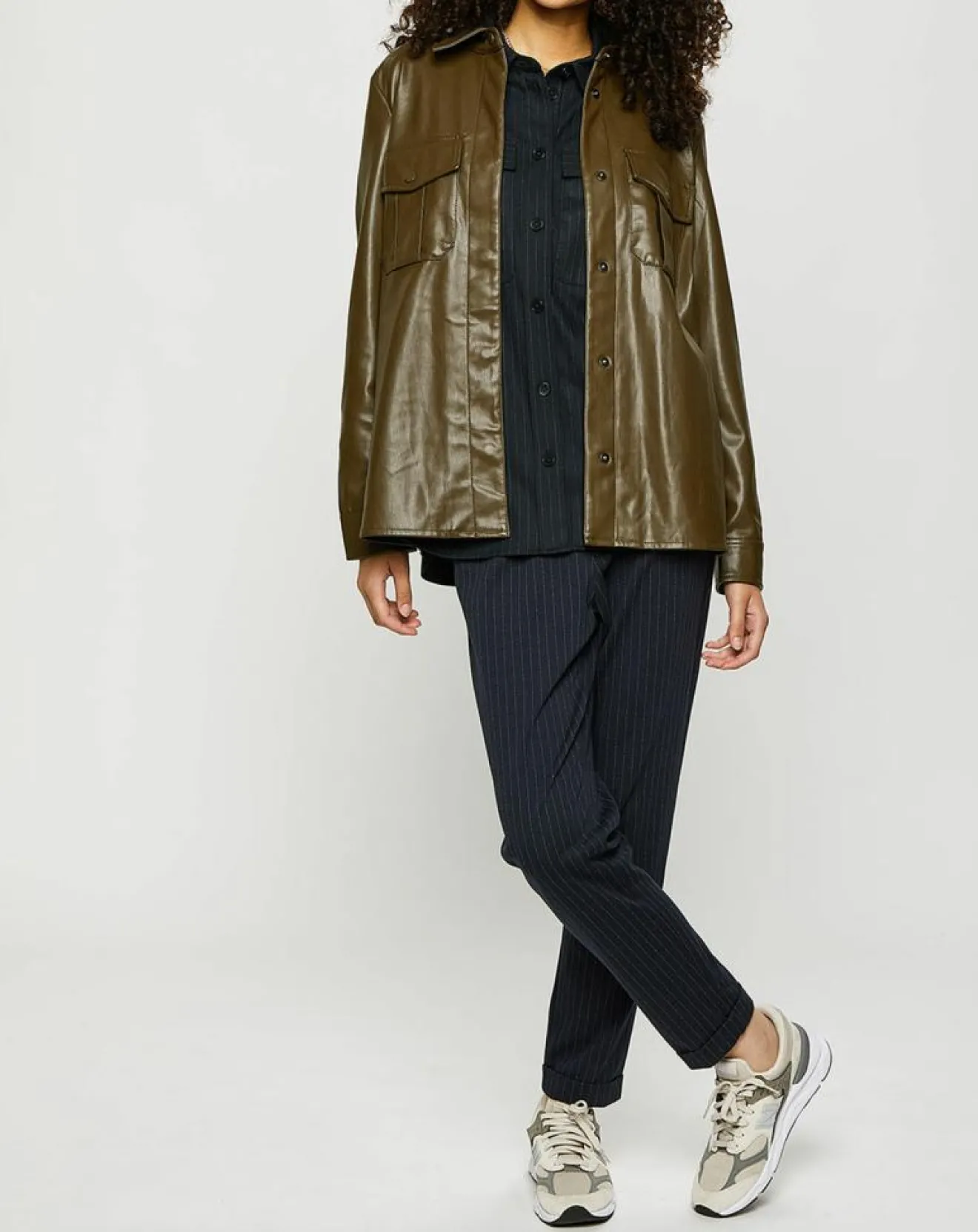 Femme Esprit Surchemise décontractée Army kaki