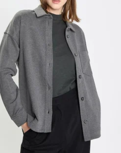 Discount Marc O'Polo Surchemise en Coton effet Peau de pêche gris foncé
