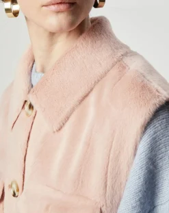 Best Lou Andrea Surchemise en Fausse Fourrure Lily rose poudre