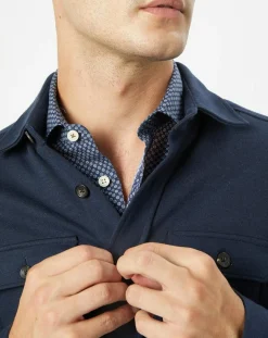 Homme Hackett London Surchemise en Jersey bleue