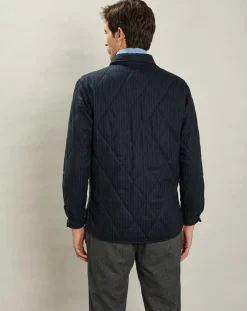 Homme Hartford Surchemise en Laine mélangée Pierre marine