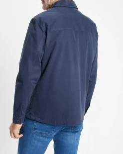 Homme Hackett London Surchemise en Twill Canvas bleu marine