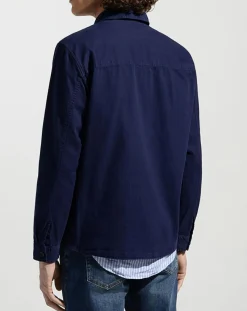 Homme Hackett London Surchemise en Twill Canvas bleu marine