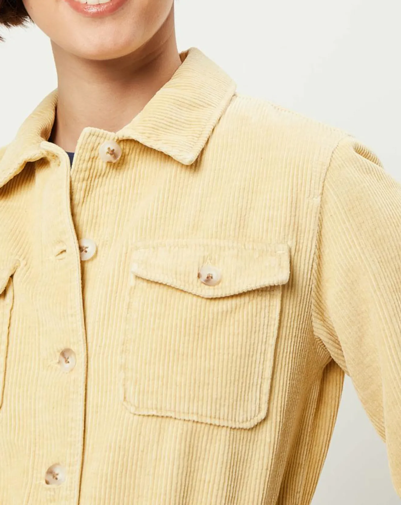 New Caroll Surchemise en Velours côtelé Kala citron