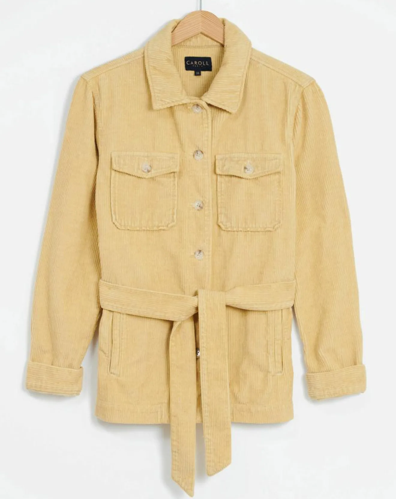 New Caroll Surchemise en Velours côtelé Kala citron