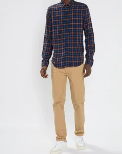 Homme Scotch & Soda Surchemise légère à carreaux bleu marine