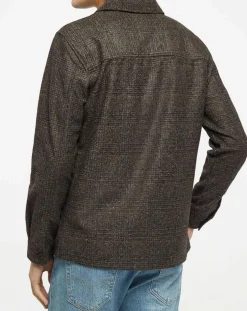 Homme Hackett London Surchemise Regular Fit en Flanelle imprimée Prince de Galles marron