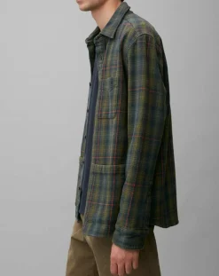Homme Marc O'Polo Surchemise Tartan à Poches kaki/bleu