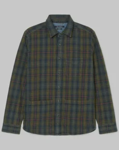 Homme Marc O'Polo Surchemise Tartan à Poches kaki/bleu