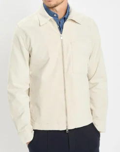 Homme Marc O'Polo Surchemise zippée en Velours milleraies écrue