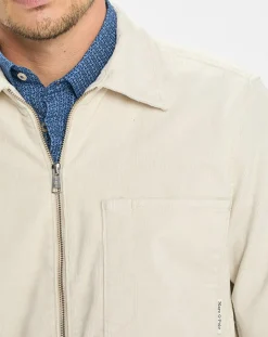 Homme Marc O'Polo Surchemise zippée en Velours milleraies écrue