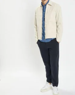 Homme Marc O'Polo Surchemise zippée en Velours milleraies écrue