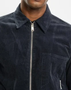 Hot Marc O'Polo Surchemise zippée en Velours milleraies bleu marine