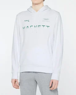 Homme Hackett London Sweat à capuche Aston Martin Racing blanc