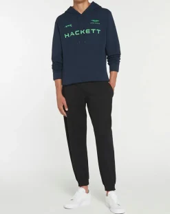 New Hackett London Sweat à capuche Aston Martin Racing bleu marine/vert