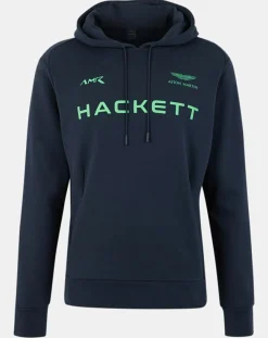 New Hackett London Sweat à capuche Aston Martin Racing bleu marine/vert