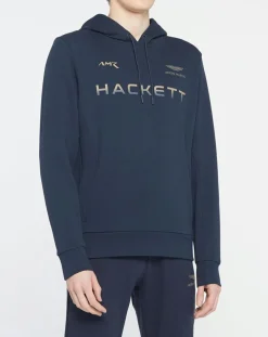 Homme Hackett London Sweat à capuche Aston Martin Racing bleu marine