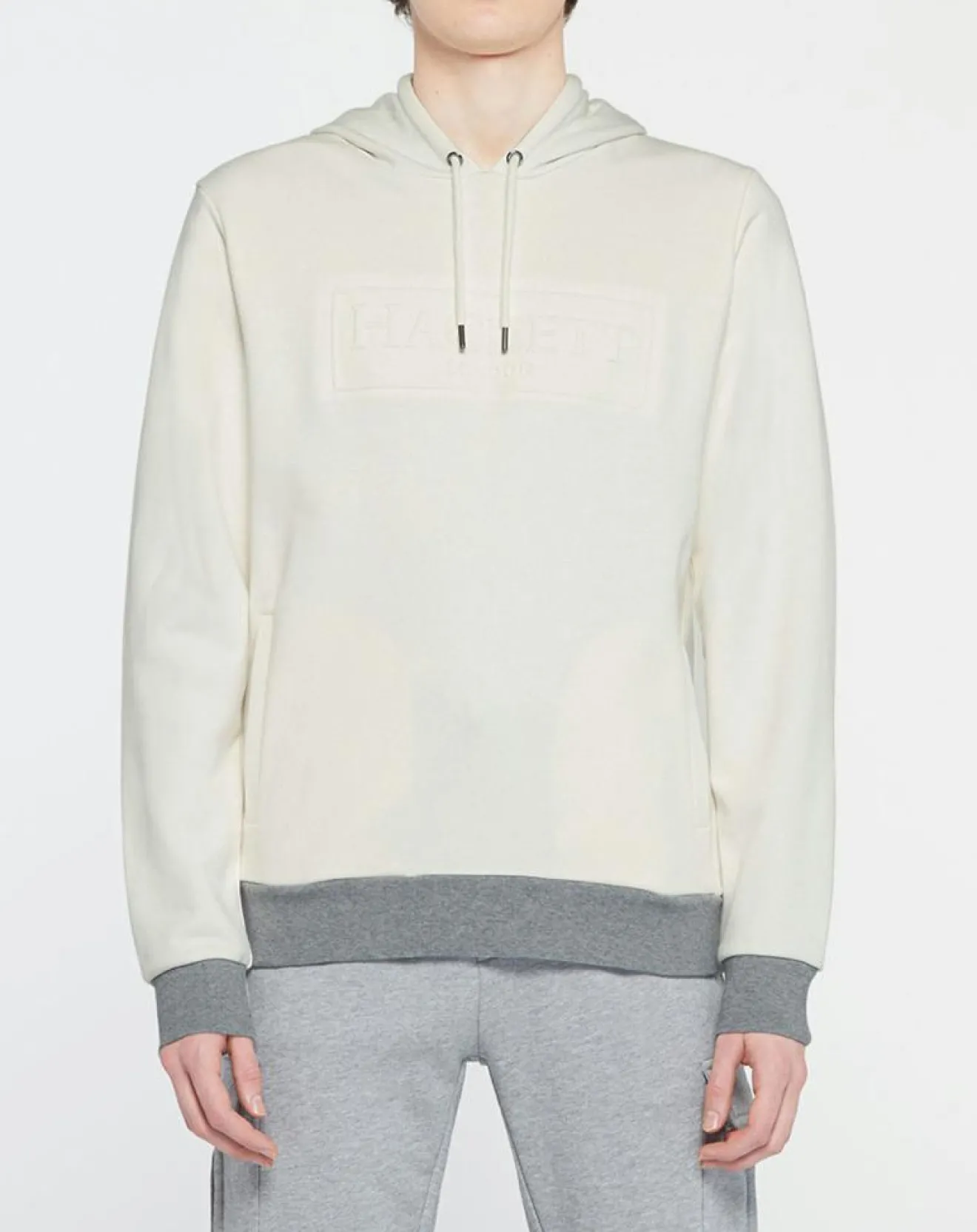 Homme Hackett London Sweat à capuche blanc