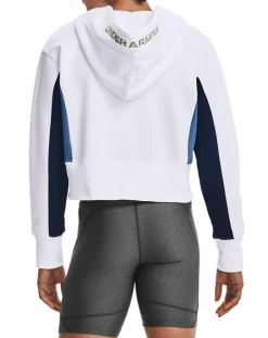 Femme Under Armour Sweat à capuche brodé en polaire Rival blanc