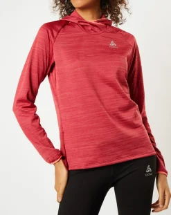 Hot Odlo Sweat à capuche Run Easy Warm rouge