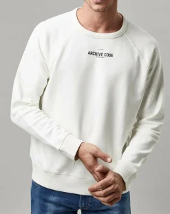 Homme Marc O'Polo Sweat Archive Coton Organic écru