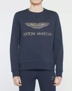 Outlet Hackett London Sweat Aston Martin Racing bleu marine