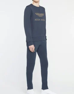 Outlet Hackett London Sweat Aston Martin Racing bleu marine