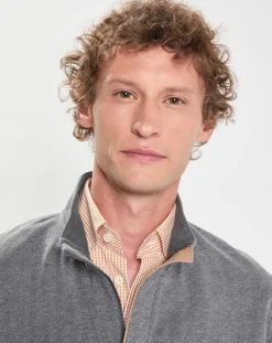 Online Hackett London Sweat col camionneur Chevron gris