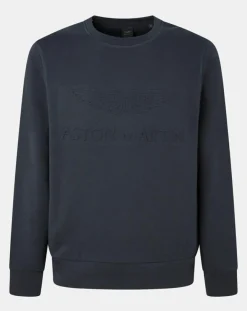 Homme Hackett London Sweat col rond Aston Martin Racing bleu marine