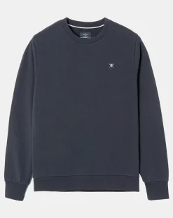 Homme Hackett London Sweat col rond bleu foncé