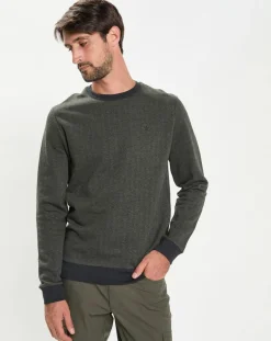 Homme Hackett London Sweat col rond Chevron vert