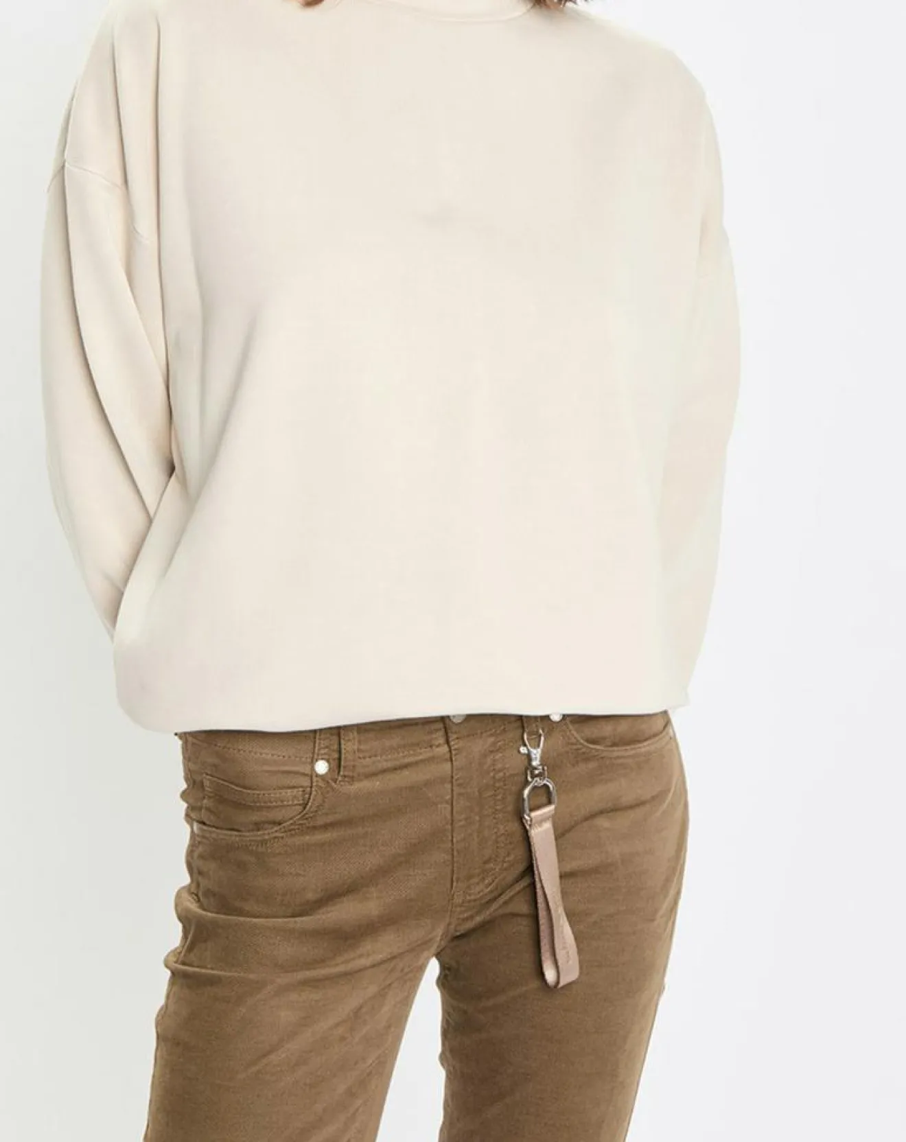 Femme Marc O'Polo Sweat col roulé molletonné écru