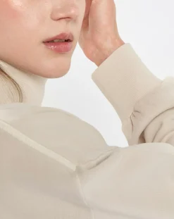 Femme Marc O'Polo Sweat col roulé molletonné écru