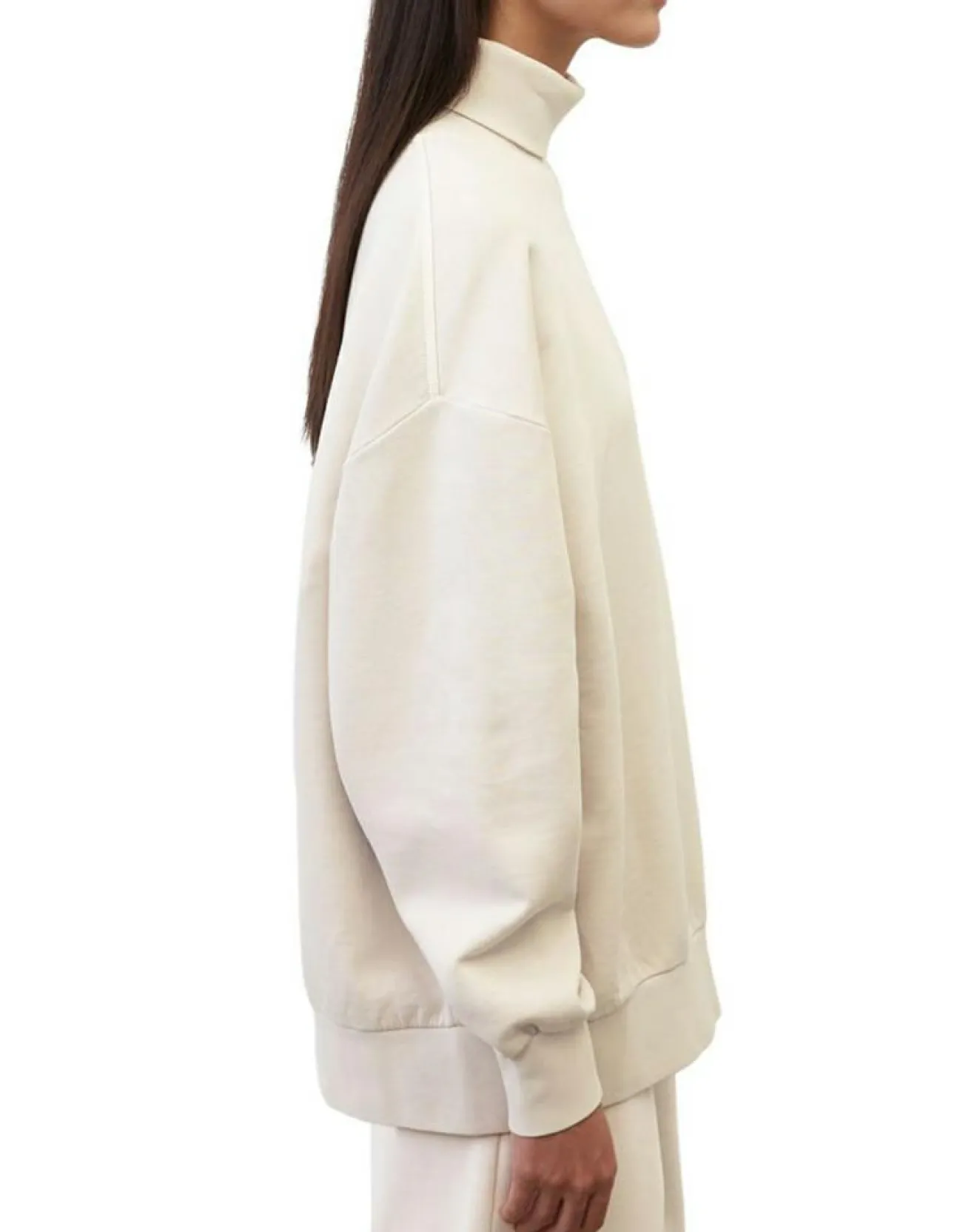 Femme Marc O'Polo Sweat col roulé molletonné écru
