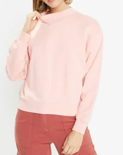Femme Galeries Lafayette Sweat court en Coton bio molletonné Billie rose