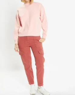 Femme Galeries Lafayette Sweat court en Coton bio molletonné Billie rose