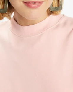 Femme Galeries Lafayette Sweat court en Coton bio molletonné Billie rose