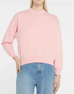 Femme Galeries Lafayette Sweat court en Coton bio molletonné Billie rose