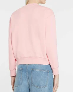 Femme Galeries Lafayette Sweat court en Coton bio molletonné Billie rose