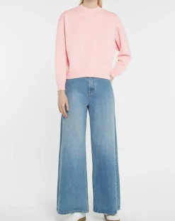 Femme Galeries Lafayette Sweat court en Coton bio molletonné Billie rose