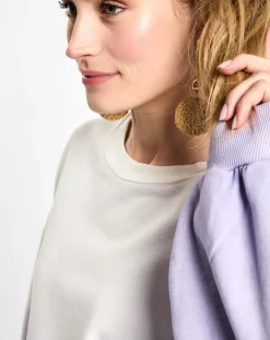 New Esprit Sweat cr ml dip dye blanc/violet