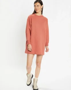 Femme Galeries Lafayette Sweat droit et long en Coton Lenny rose foncé