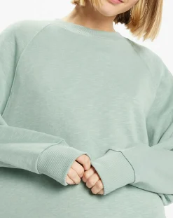 Femme Galeries Lafayette Sweat droit et long en Coton Lenny vert clair