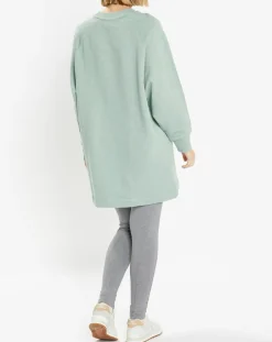 Femme Galeries Lafayette Sweat droit et long en Coton Lenny vert clair