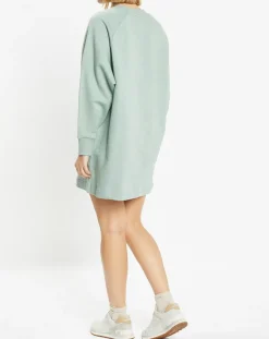 Femme Galeries Lafayette Sweat droit et long en Coton Lenny vert clair